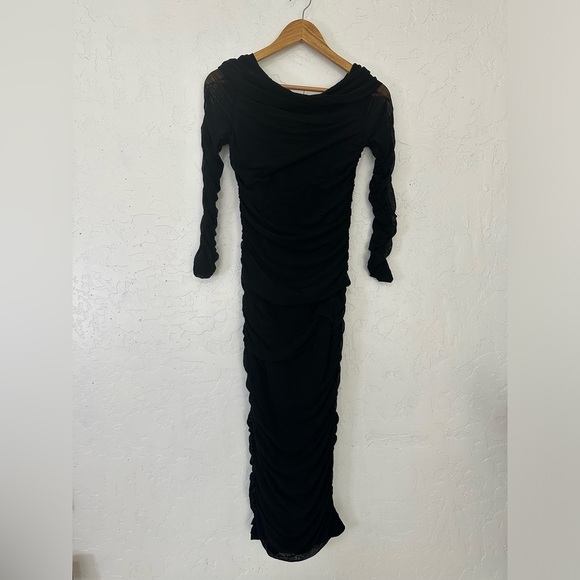 Black midi cocktail dress - Picture 4 of 6